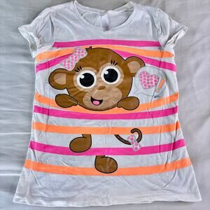 Y2K Justice Girls Monkey Baby Tee Kids 12